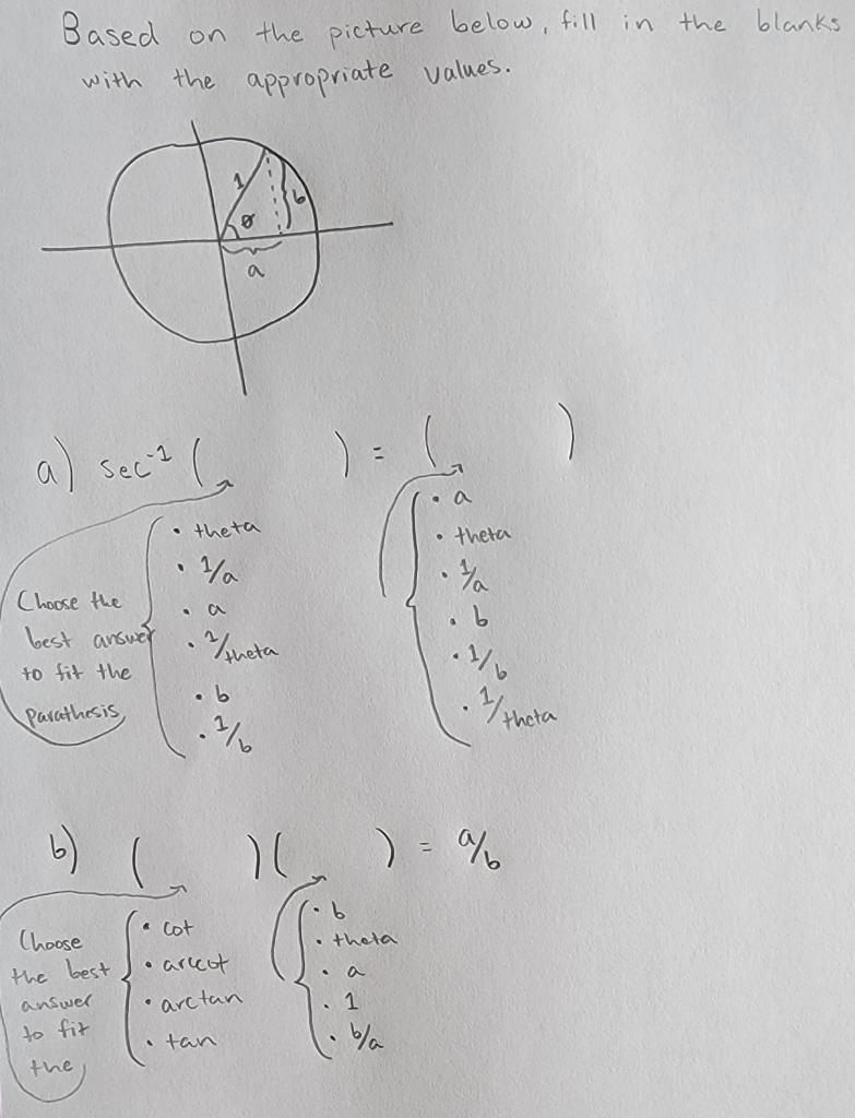 Solved Based on the picture below, fill in the blanks with | Chegg.com
