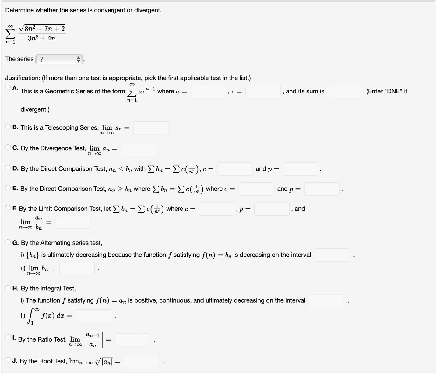 solved-determine-whether-the-series-is-convergent-or-chegg