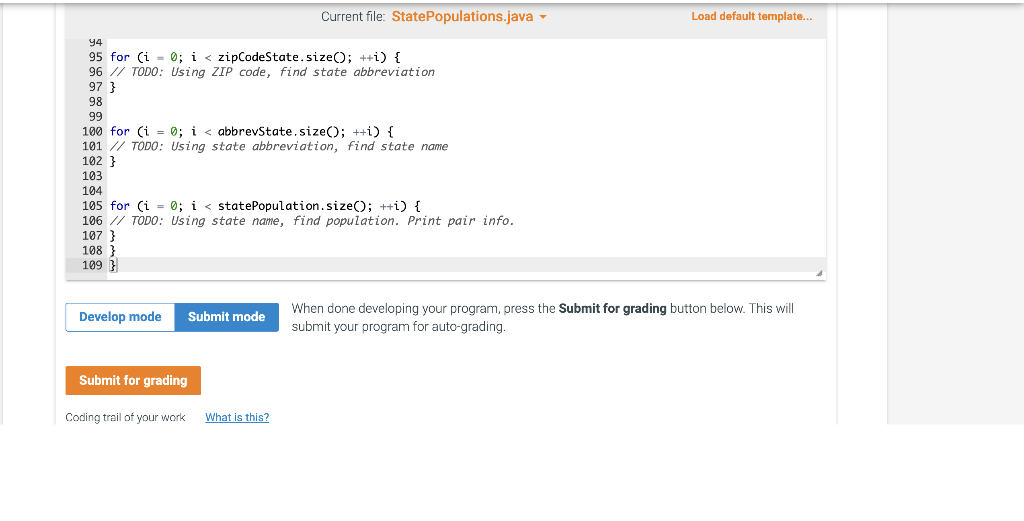 Solved 8.6 LAB Zip code and population (generic types)