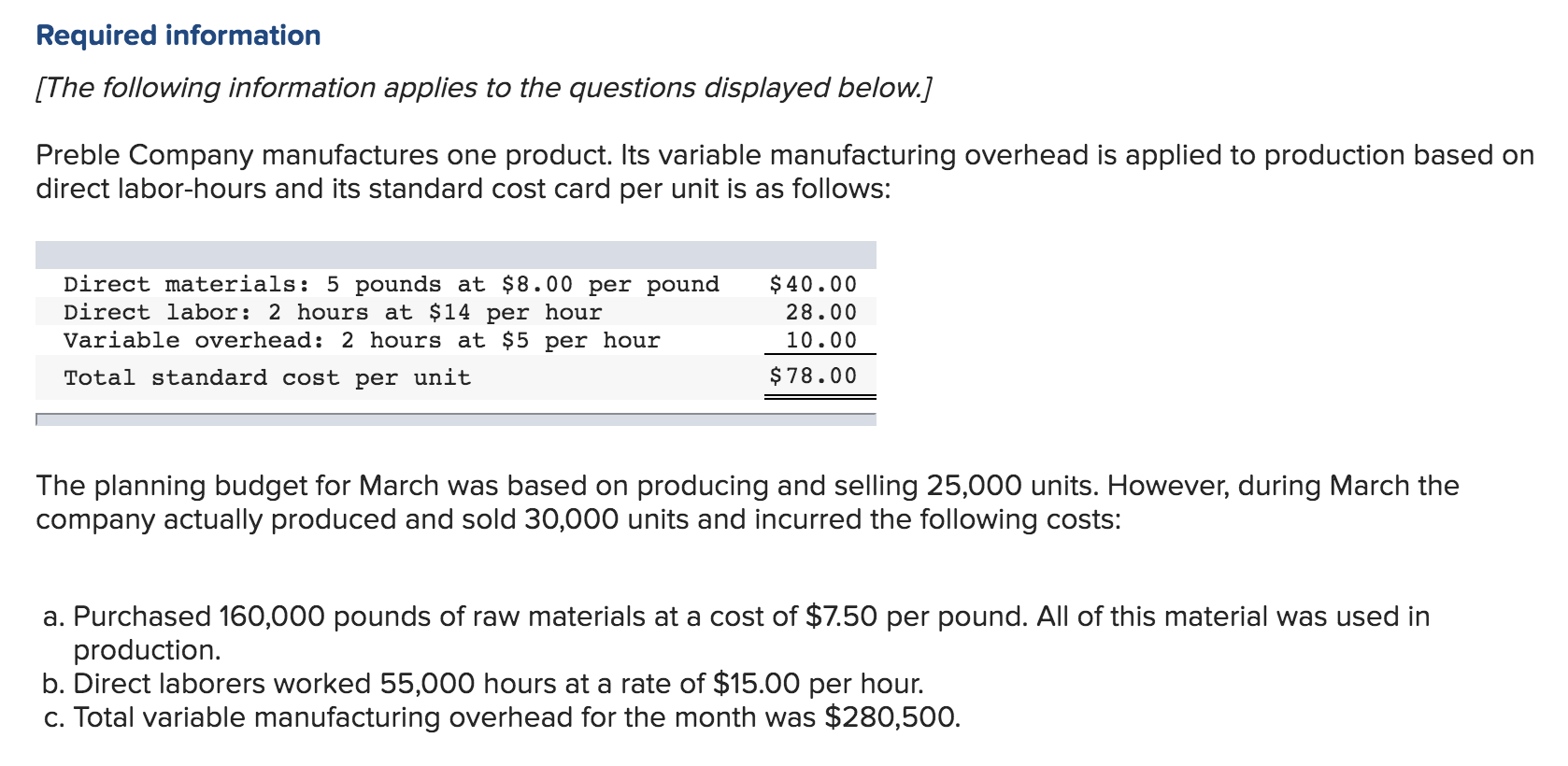 Solved 1. What raw materials cost would be included in the | Chegg.com