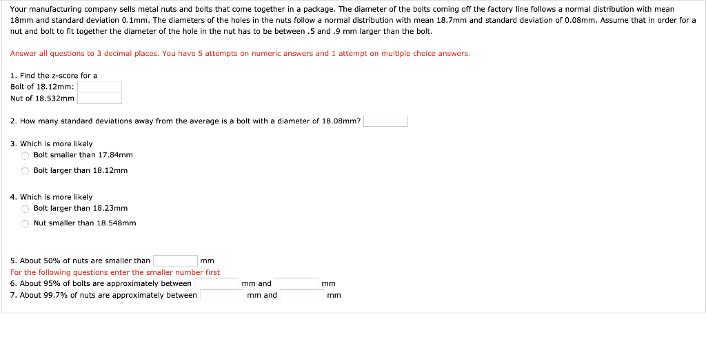 Solved Your Manufacturing Company Sells Metal Nuts And Bo Chegg Com