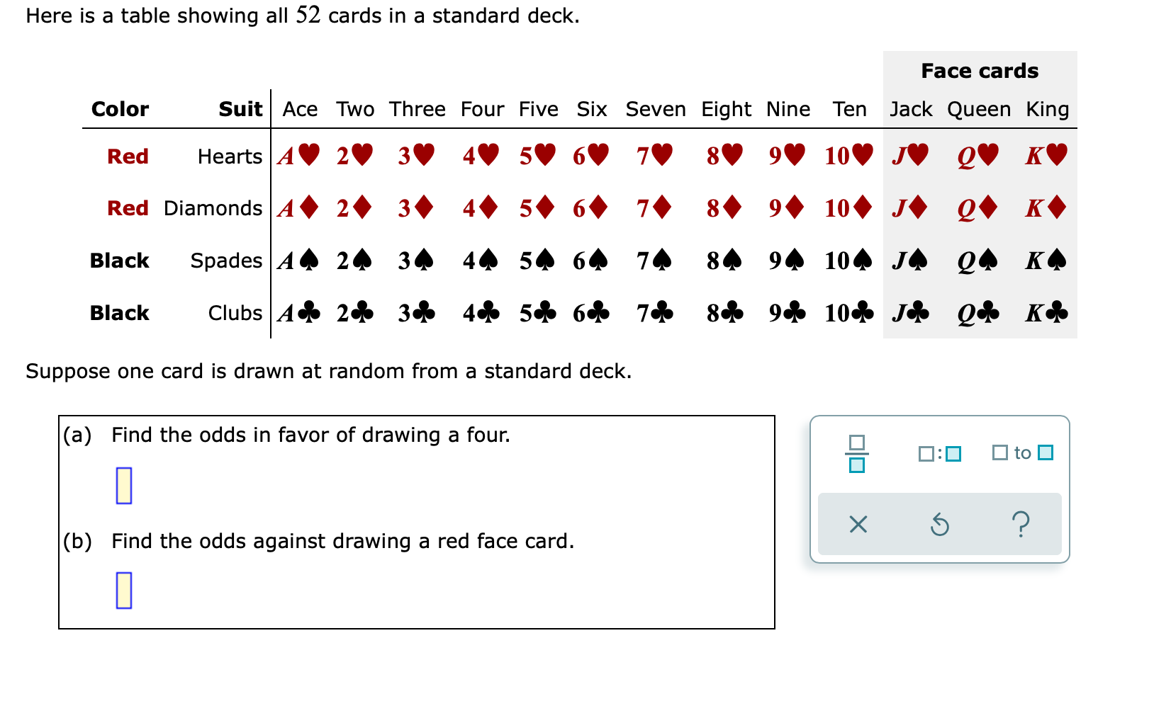 solved-here-is-a-table-showing-all-52-cards-in-a-standard-chegg