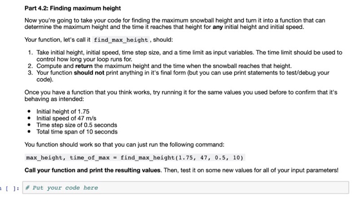 Part 4 2 Finding Maximum Height Now You Re Going To Chegg Com   Image 