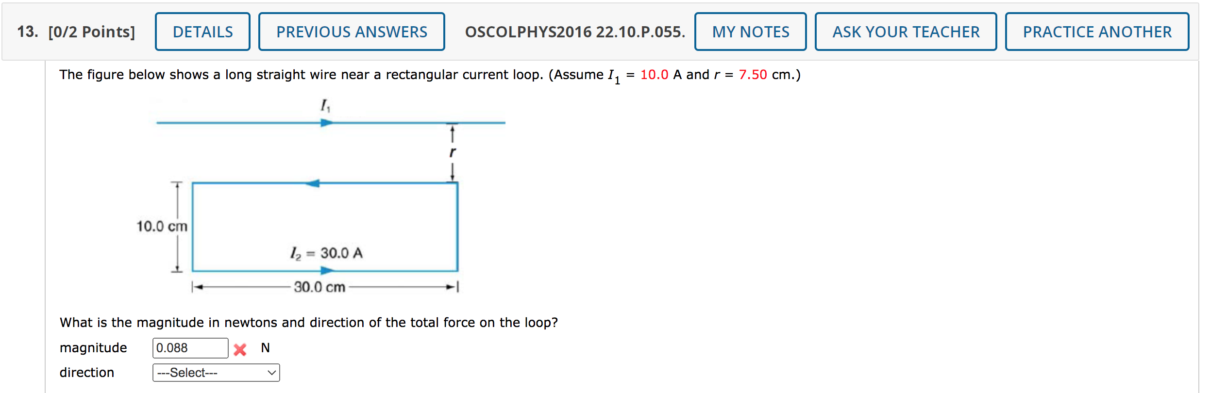 Solved The figure below shows a long straight wire near a | Chegg.com