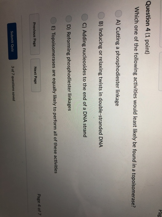 Solved Pag Question 4 (1 point) Which one of the following | Chegg.com