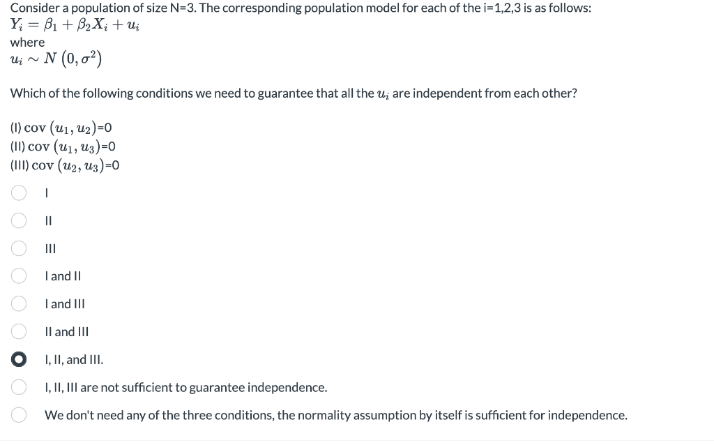 Solved Consider a population of size N=3. The corresponding | Chegg.com