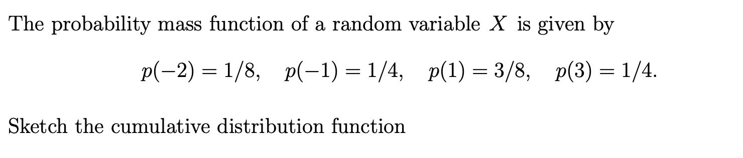 Solved The probability mass function of a random variable X | Chegg.com