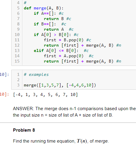 Solved 6 4 5 Def Merge A B If A C 7 Return B C Chegg Com