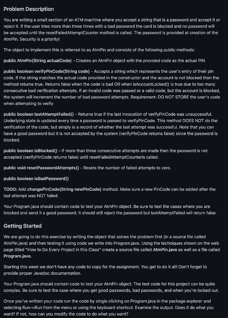 Solved Problem Description You are writing a small section | Chegg.com