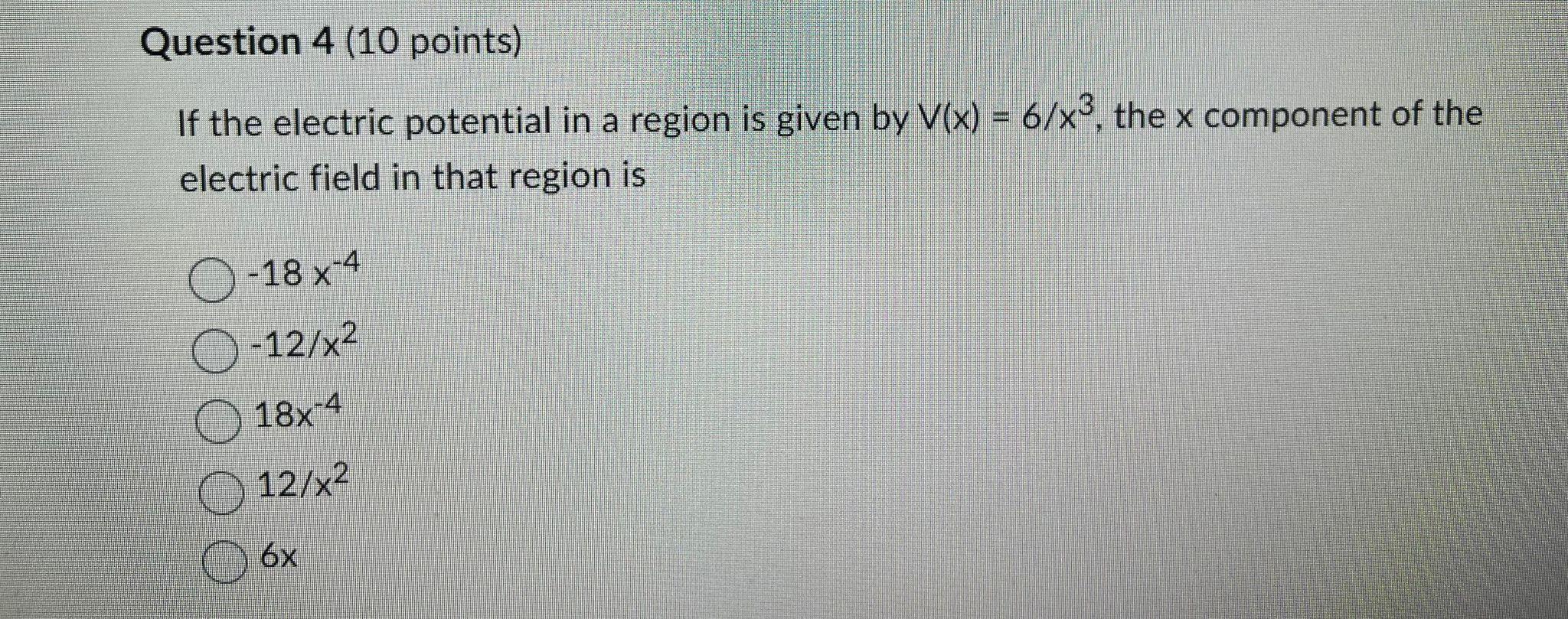 Solved If the electric potential in a region is given by | Chegg.com