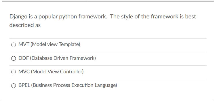 Solved What does {{ name }} do in a Django Template file? O | Chegg.com