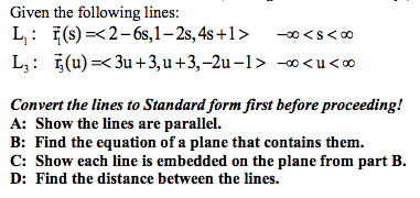 Solved Given the following lines: Convert the lines to | Chegg.com