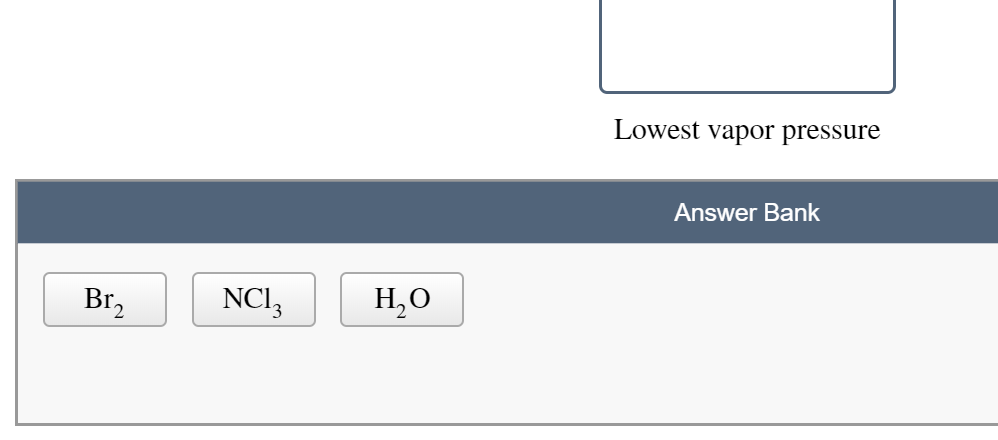 Solved Arrange these compounds by their expected vapor | Chegg.com