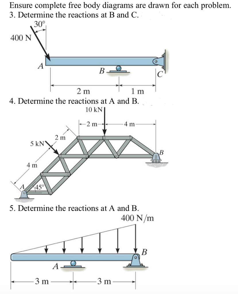 Solved Ensure Complete Free Body Diagrams Are Drawn For Each | Chegg.com