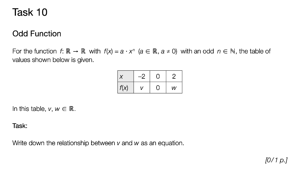 Solved Task 10 Odd Function For the function f: RR with f(x) | Chegg.com