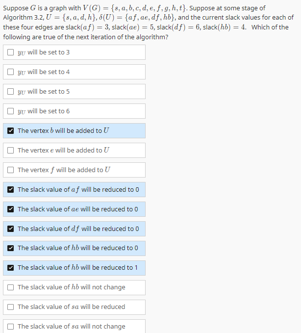 Solved Suppose G is a graph with V(G)={s,a,b,c,d,e,f,g,h,t}. | Chegg.com