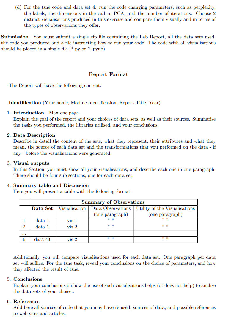 Solved This report is meant to practice and discuss data | Chegg.com