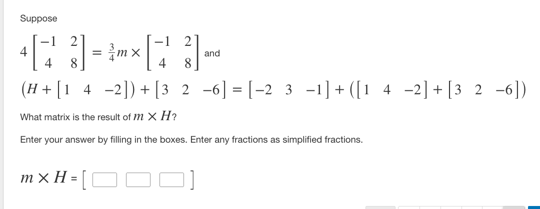 Solved Suppose - 1 2 -1 4 and 4 8 4 - mx 1 (H + [1 4 -2]) + | Chegg.com