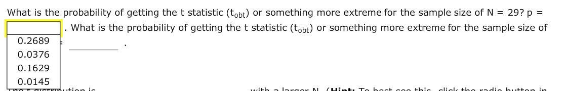 Solved 5. The t statistic, the t distribution, and sample | Chegg.com