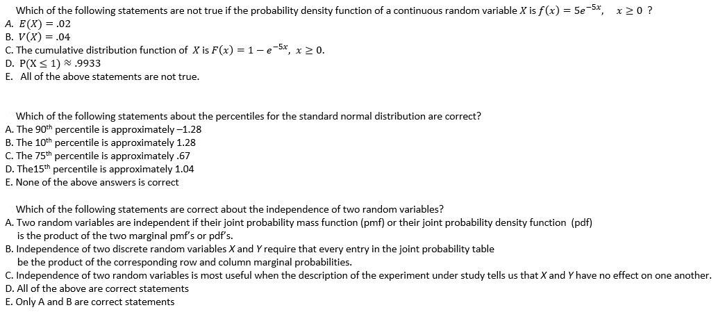 Which of the following statements are not true if the | Chegg.com