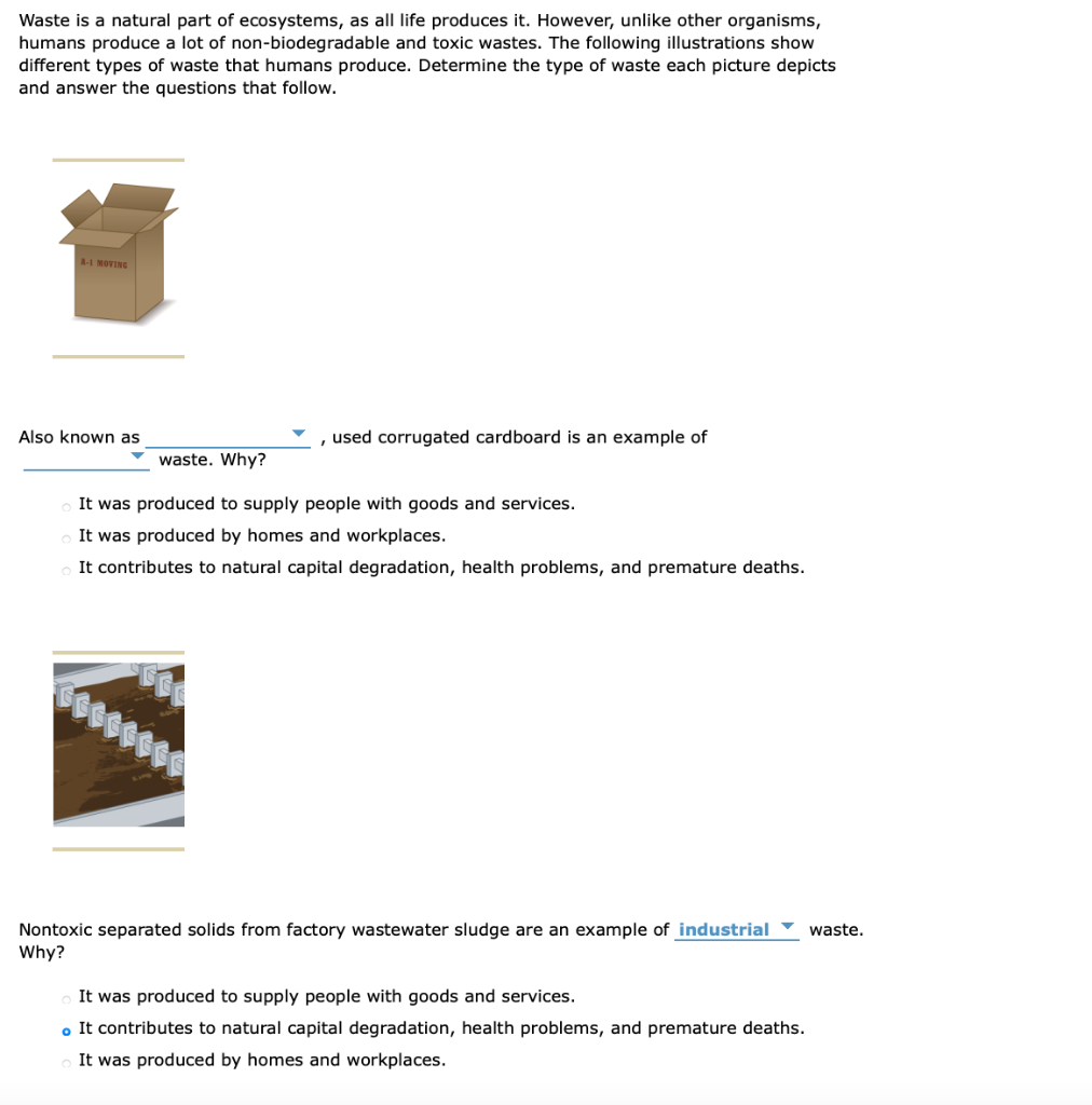 Solved Waste is a natural part of ecosystems, as all life