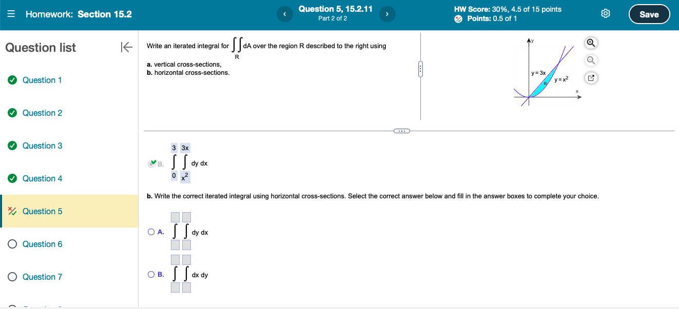 Solved Write An Iterated Integral For ∬RdA Over The Region R | Chegg.com