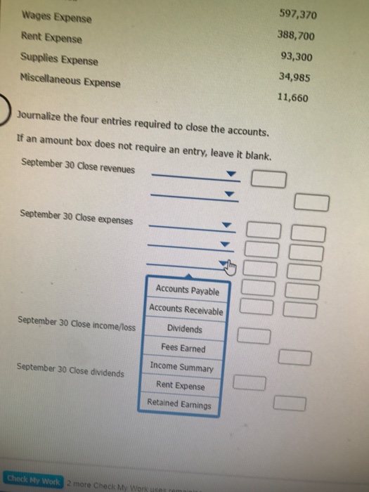 Solved Closing Entries After The Accounts Have Been Adjusted | Chegg.com