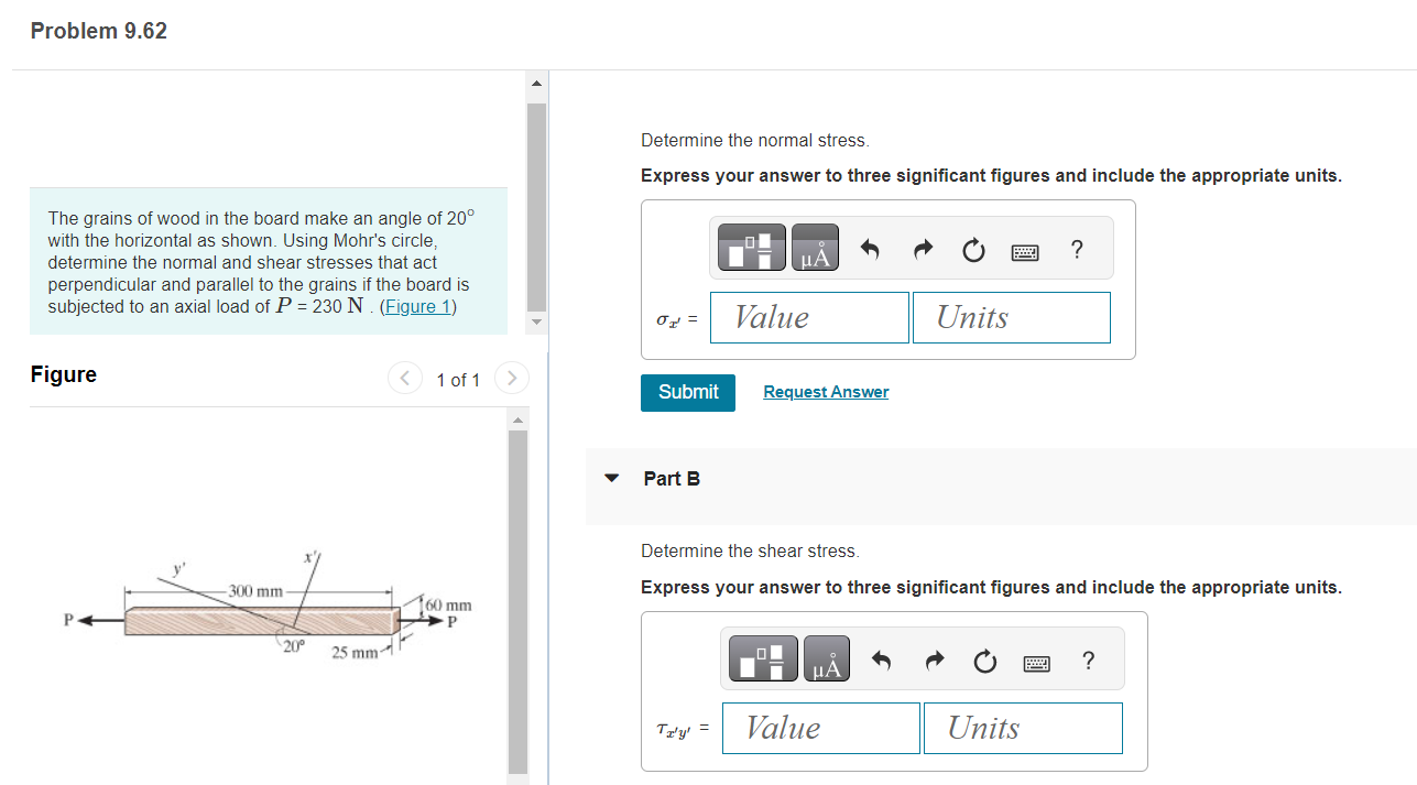 Solved Determine the normal stress. Express your answer to | Chegg.com