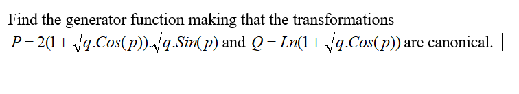 Solved Find the generator function making that the | Chegg.com