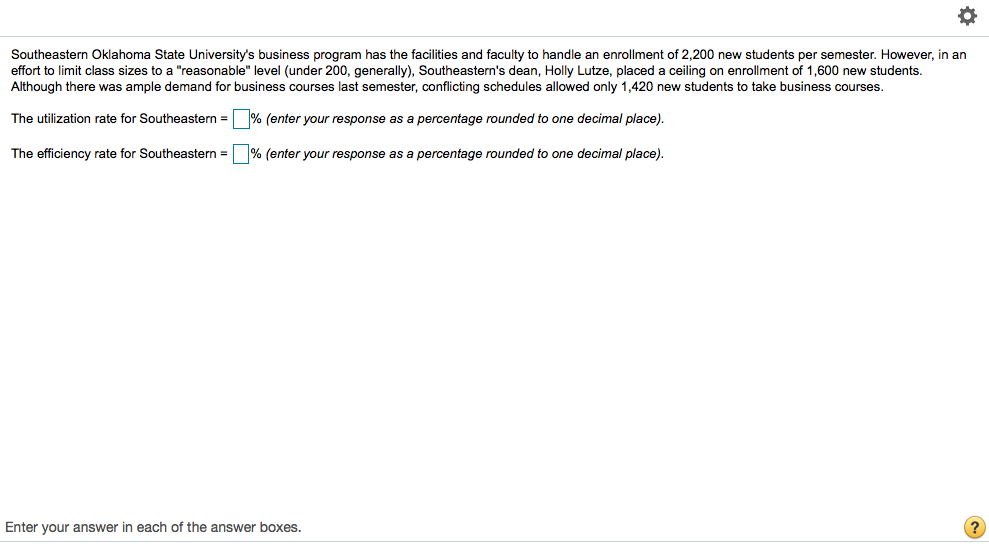 Solved Southeastern Oklahoma State University's business
