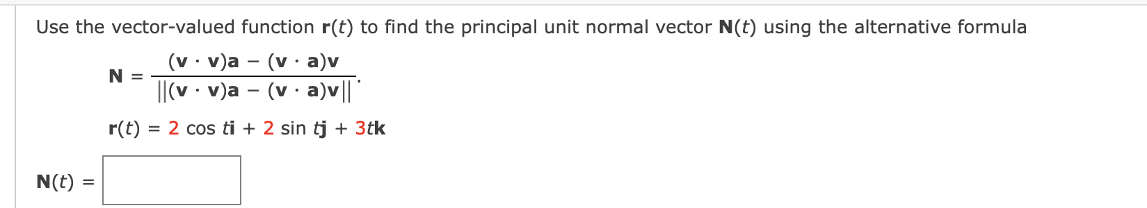 Solved Use the vector-valued function r(t) to find the | Chegg.com