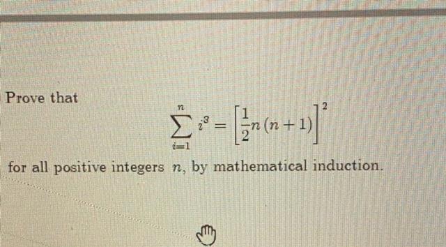 Solved Prove That Σ - - ι - ' I=1 For All Positive Integers | Chegg.com