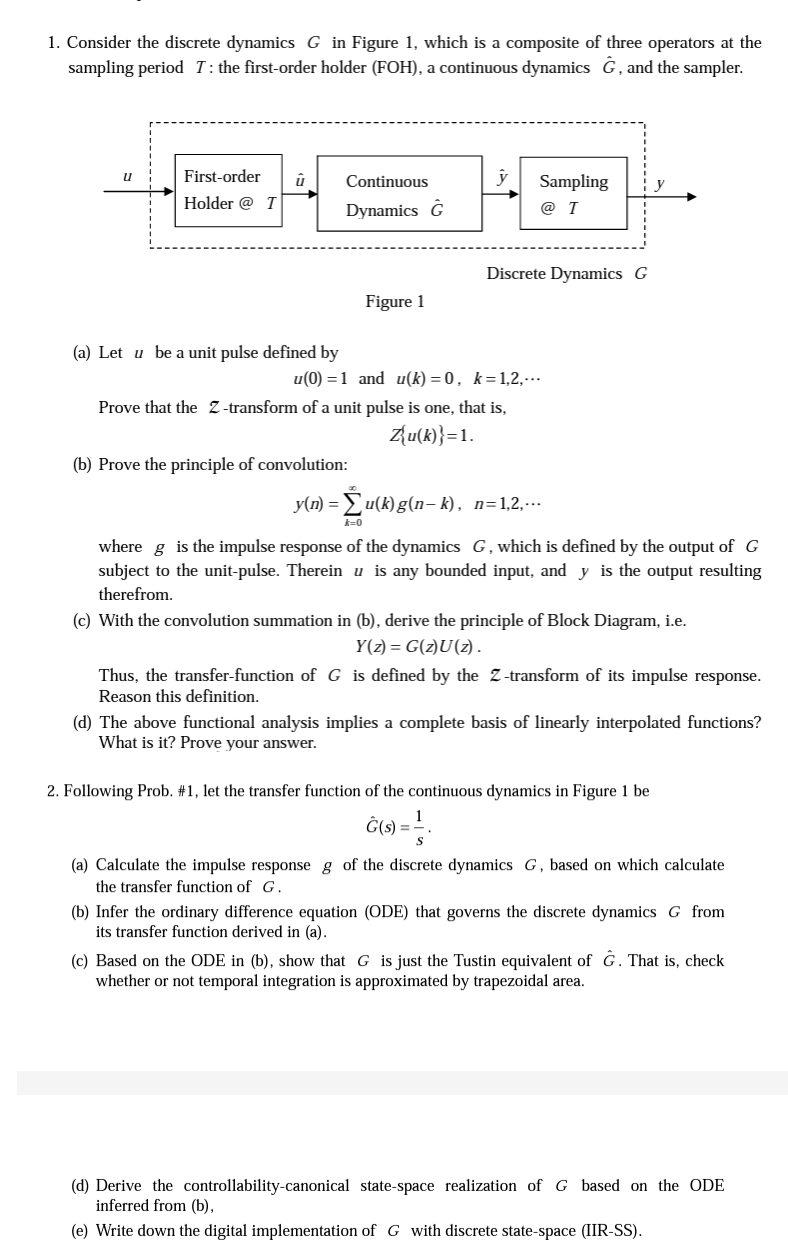 Solved 1. Consider the discrete dynamics G in Figure 1, | Chegg.com
