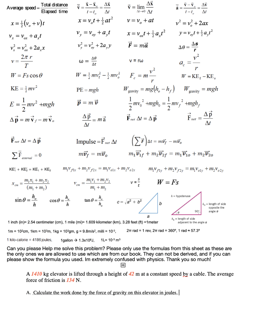 Solved Av Total Distance Average Speed Elapsed Time Ax Chegg Com