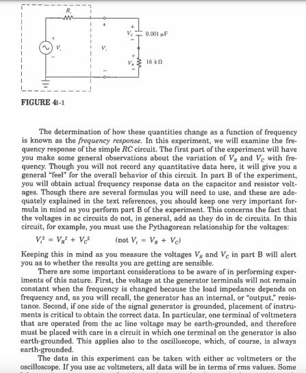 Solved OBJECTIVE To examine the frequency response of a | Chegg.com