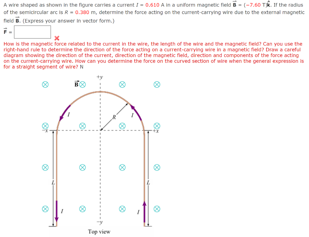 Solved A wire shaped as shown in the figure carries | Chegg.com