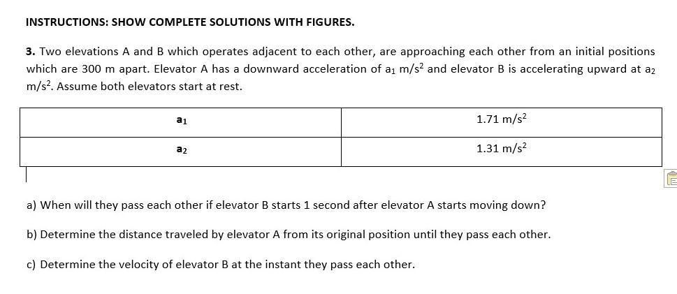 Solved INSTRUCTIONS: SHOW COMPLETE SOLUTIONS WITH FIGURES. | Chegg.com image.