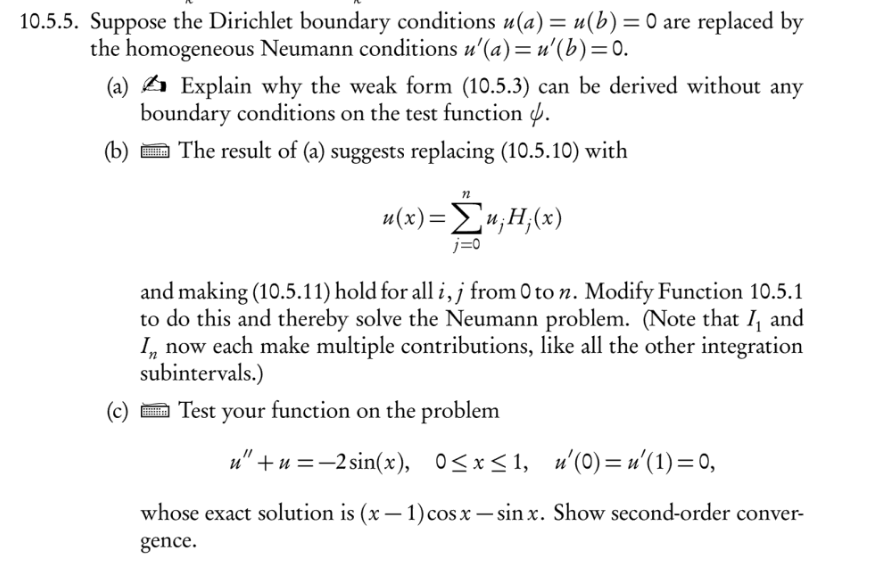 10 5 5 Suppose The Dirichlet Boundary Conditions Chegg Com