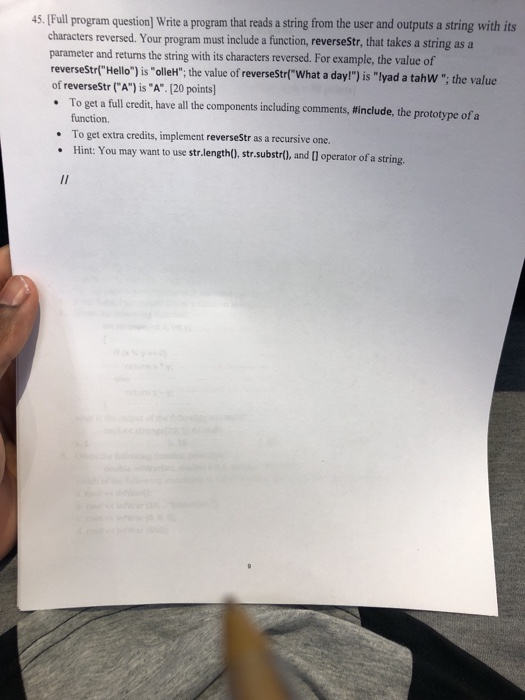 Solved 45. Full program question] Write a program that reads | Chegg.com