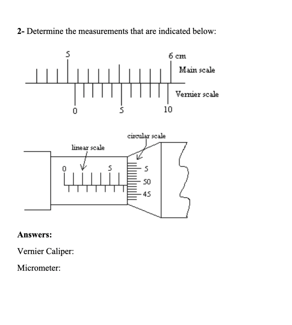 Solved 2- Determine the measurements that are indicated | Chegg.com