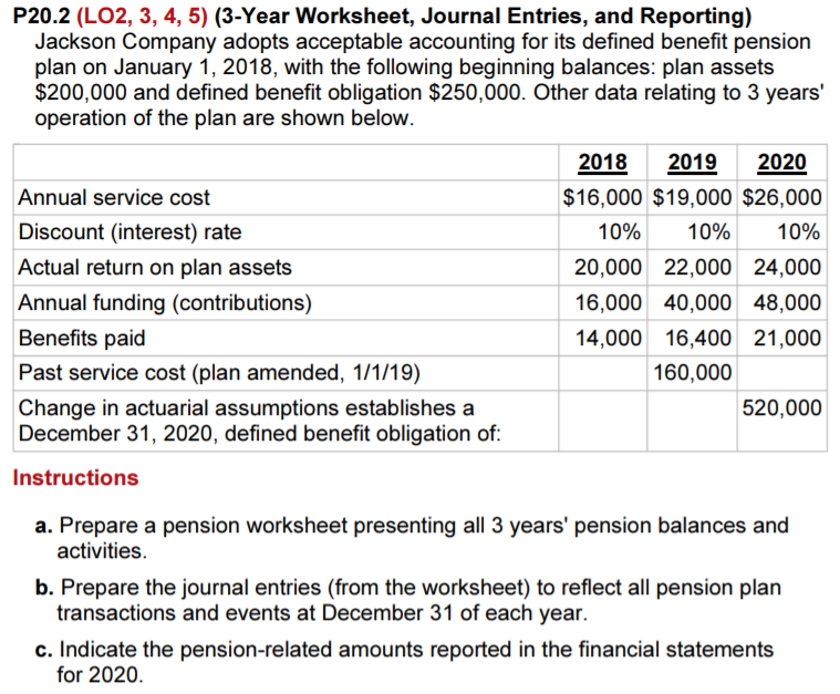 Solved P20 2 Lo2 3 4 5 3 Year Worksheet Journal En Chegg Com Solved P20 2 Lo2 3 4 5 3 Year Worksheet Journal En Chegg Com