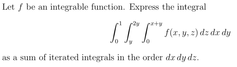 Solved Let F Be An Integrable Function. Express The Integral | Chegg.com