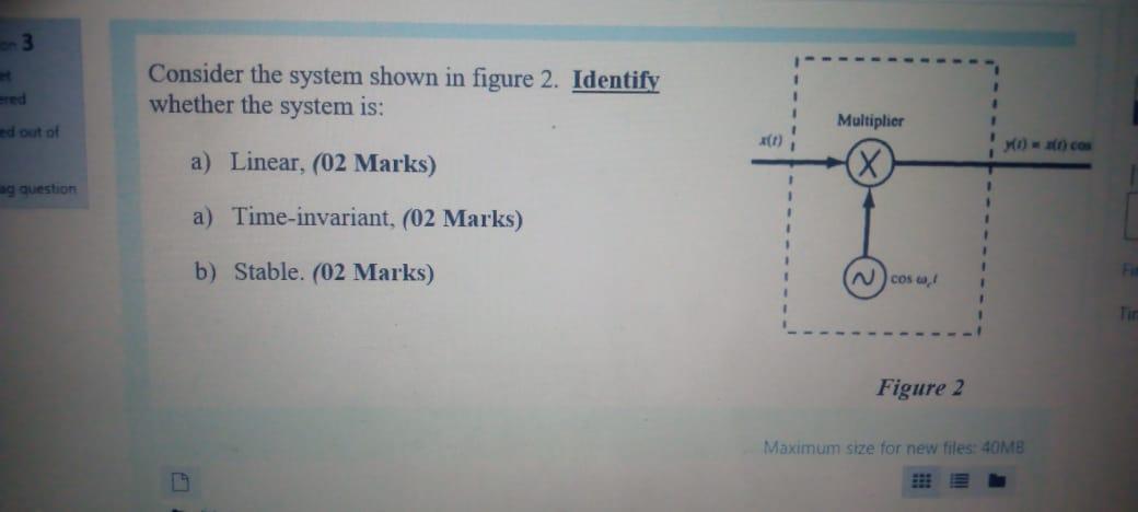 Solved Consider the system shown in figure 2. Identify | Chegg.com
