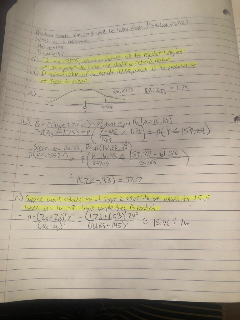 Solved Nlu U 24 Londom En Sandle Size N 9 Will Be Take Chegg Com