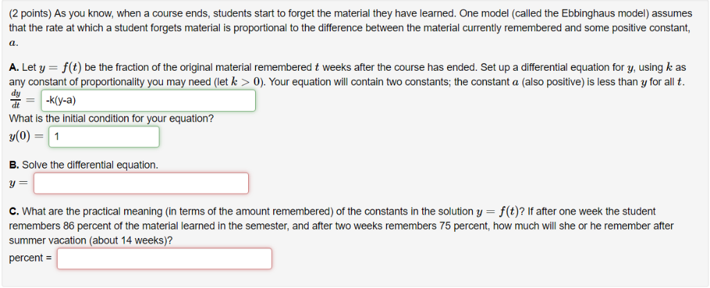 Solved (2 points) As you know, when a course ends, students | Chegg.com