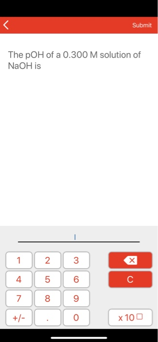 The Poh Of A 0.300 M Solution Of Naoh Is