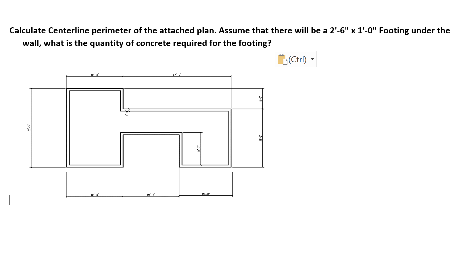 Solved Calculate Centerline perimeter of the attached plan. | Chegg.com