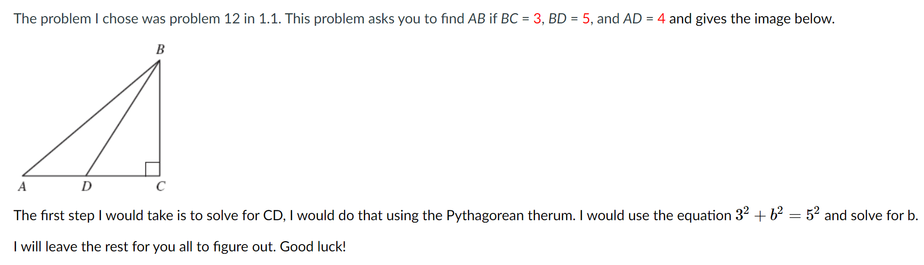 Solved The problem I chose was problem 12 in 1.1. This | Chegg.com