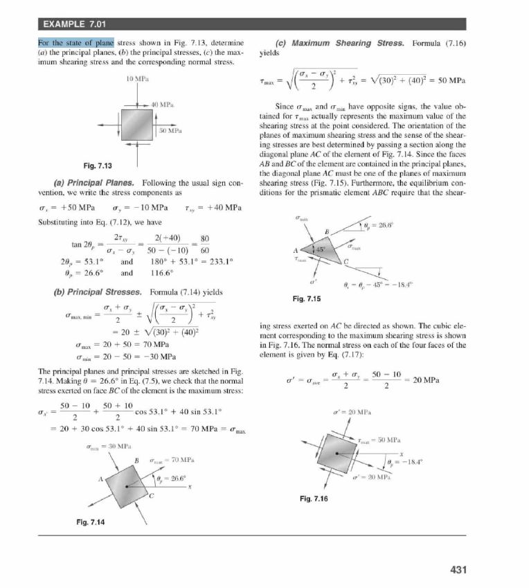 Solved 2. For the state of plane stress shown in figure, | Chegg.com