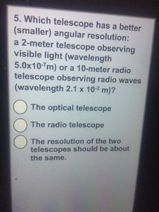 Which telescope has store the best resolution